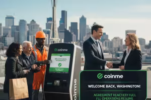 Coinme Restarts Full Service in Washington State After Agreement With Regulators