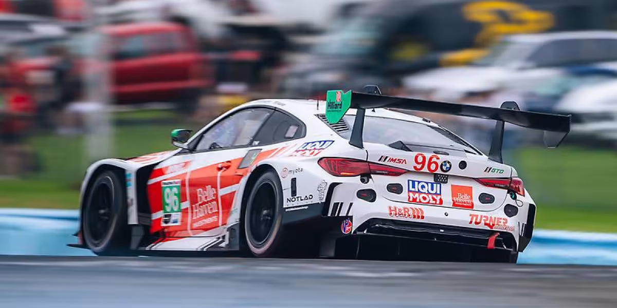 BMW M4 GT3 EVO celebrates its first win of the season at the Six Hours of the Glen