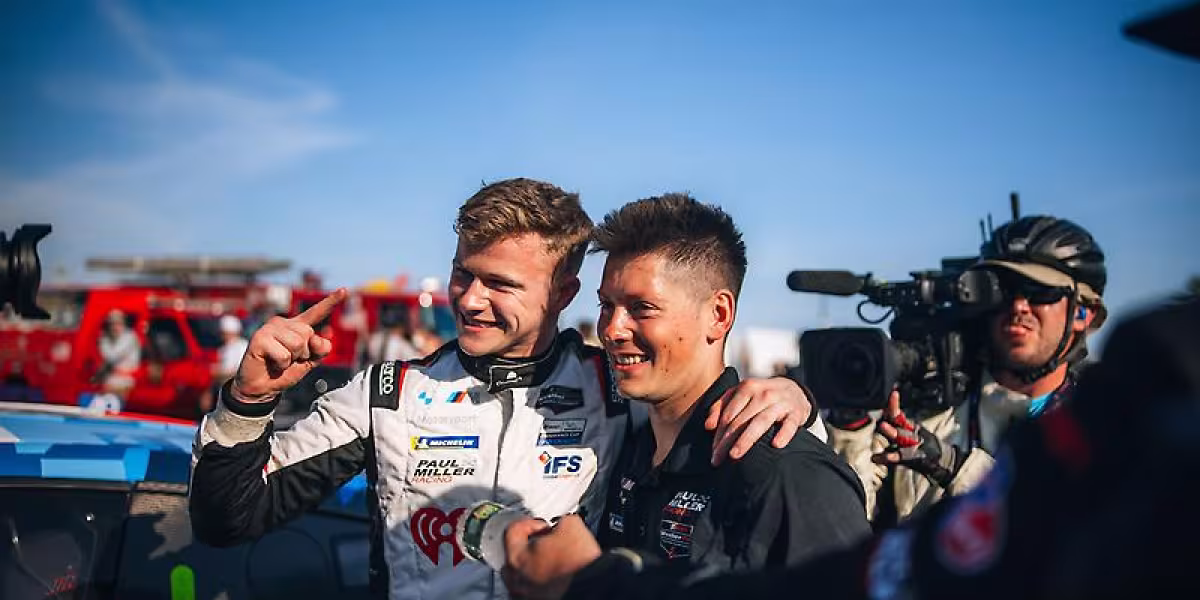 BMW M4 GT3 EVO celebrates its first win of the season at the Six Hours of the Glen