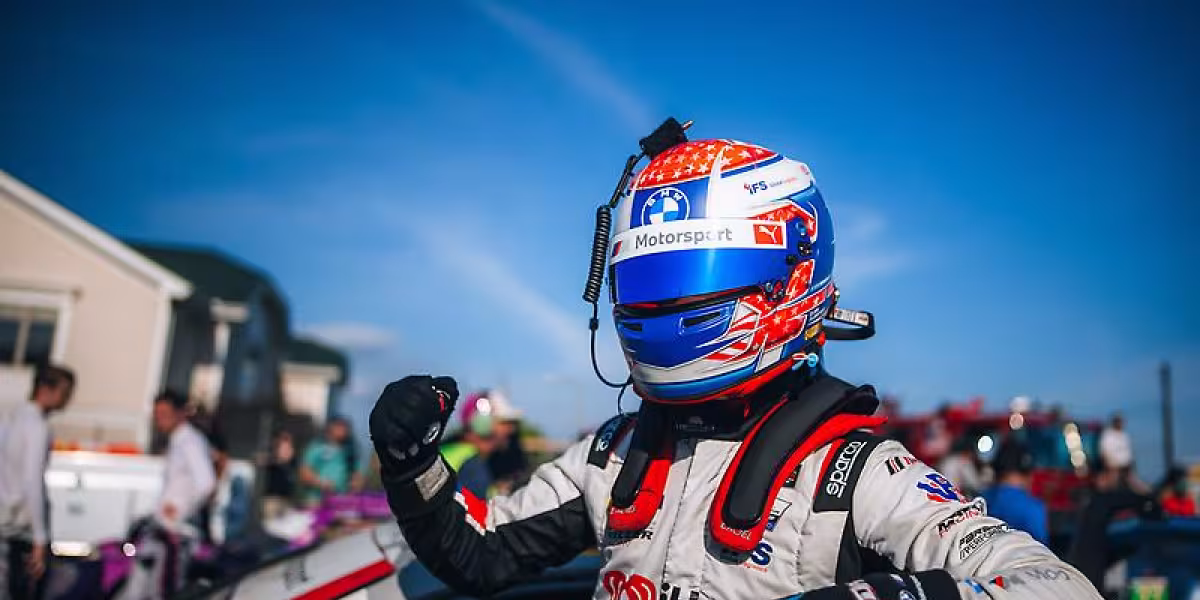 BMW M4 GT3 EVO celebrates its first win of the season at the Six Hours of the Glen