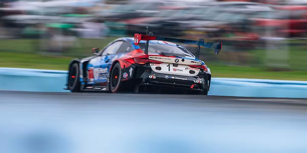 BMW M4 GT3 EVO celebrates its first win of the season at the Six Hours of the Glen